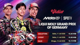 Jadwal Live Streaming MotoGP Liqui Moly Grand Prix of Germany 2026 Hanya di Vidio