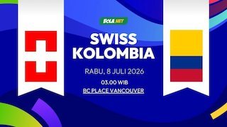 Link Streaming Piala Dunia 2026: Swiss vs Kolombia