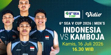 SEA V Cup Men - Indonesia vs Kamboja: Bidik Kemenangan di Laga Awal Hanya di Vidio SEA V Cup Men - Indonesia vs Kamboja: Bidik Kemenangan di Laga Awal Hanya di Vidio