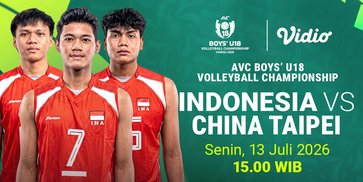 Indonesia vs China Taipei - AVC Boys U18 2026: Adu Strategi Tim Pemburu Kemenangan di Vidio Indonesia vs China Taipei - AVC Boys U18 2026: Adu Strategi Tim Pemburu Kemenangan di Vidio