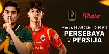 Piala Presiden 2026 - Persebaya vs Persija: Penentu Persaingan Grup B di Vidio Piala Presiden 2026 - Persebaya vs Persija: Penentu Persaingan Grup B di Vidio