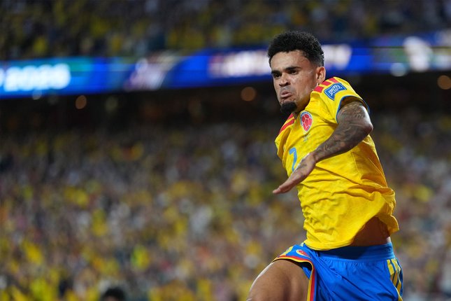 Prediksi Skor Pemain Kolombia Luis Diaz dalam laga babak 32 besar Piala Dunia 2026 antara Kolombia vs Ghana di Kansas City, Mo., Jumat, 3 Juli 2026 (c) AP Photo/Jeff Roberson