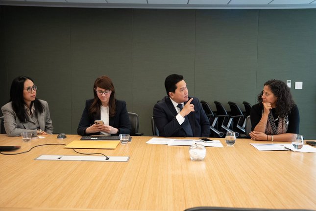 Kemenpora Perkuat Ekosistem Olahraga Nasional Menpora Erick Thohir pada penandatanganan nota kesepahaman dengan Preston Robert Tisch Institute for Global Sport, New York University (NYU) (c) Istimewa