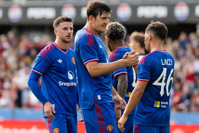Skuad Manchester United merayakan gol Shea Lacey ke gawang Rosenborg (c) MUFC Official