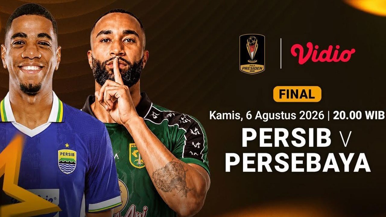 Jadwal Persib vs Persebaya - Final Piala Presiden 2026: Kedua Tim Berpeluang Juara di Vidio Jadwal Persib vs Persebaya - Final Piala Presiden 2026: Kedua Tim Berpeluang Juara di Vidio