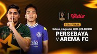 Jadwal Semifinal Piala Presiden 2026 - Persebaya vs Arema FC: Bajul Ijo Andalkan Tren Positif di Vidio Jadwal Semifinal Piala Presiden 2026 - Persebaya vs Arema FC: Bajul Ijo Andalkan Tren Positif di Vidio