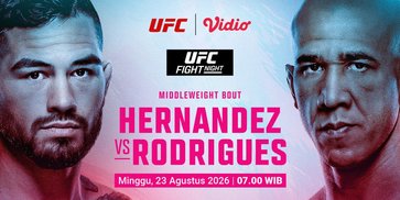 UFC Fight Night: Hernandez vs Rodrgues - Jalan Menuju Perebutan Gelar Middleweight Hanya di Vidio UFC Fight Night: Hernandez vs Rodrgues - Jalan Menuju Perebutan Gelar Middleweight Hanya di Vidio
