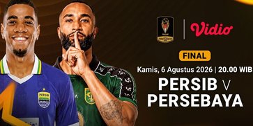 Jadwal Persib vs Persebaya - Final Piala Presiden 2026: Kedua Tim Berpeluang Juara di Vidio Jadwal Persib vs Persebaya - Final Piala Presiden 2026: Kedua Tim Berpeluang Juara di Vidio