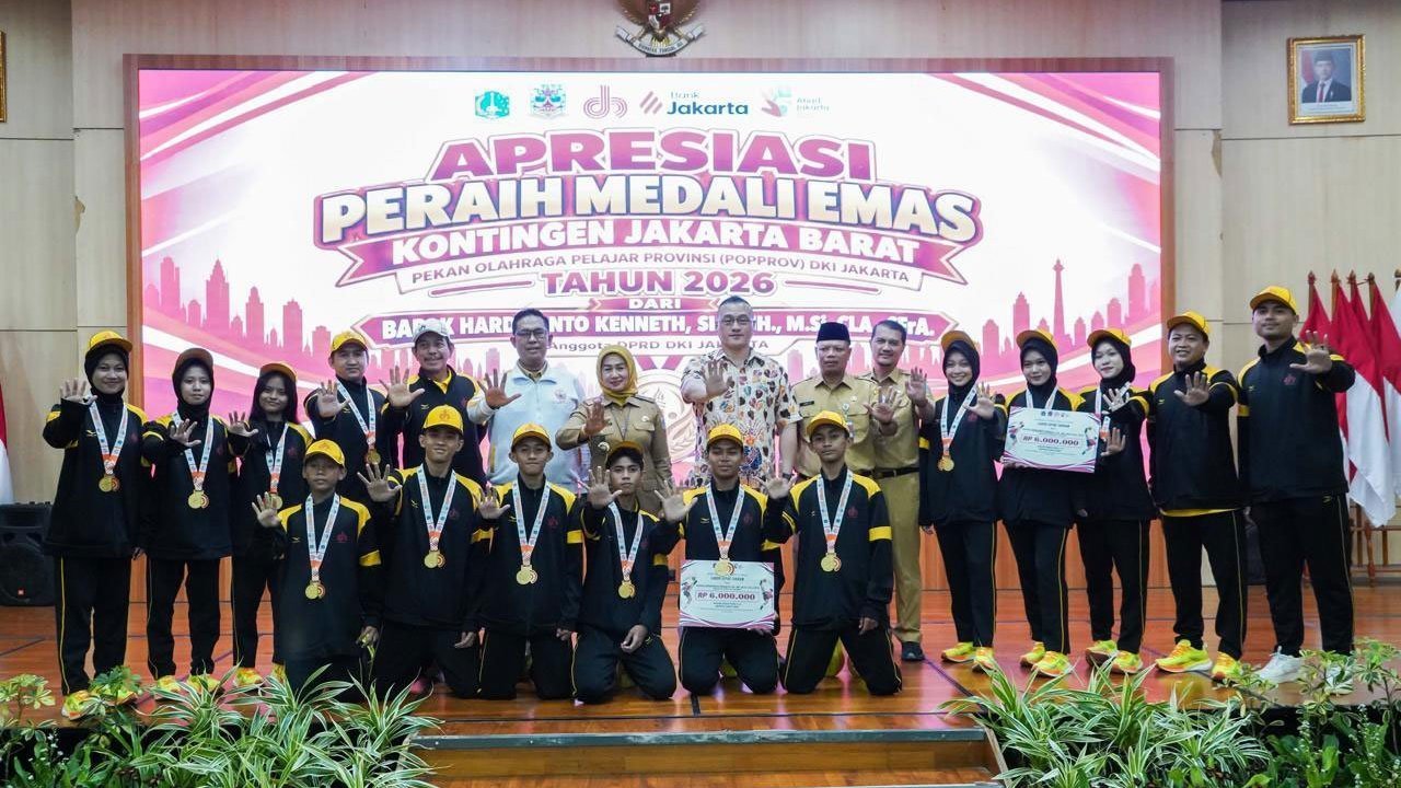 Jakarta Barat Juara Umum Popprov DKI 2026, Atlet Peraih Emas Dapat Bonus dari Bang Kent