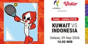 Jadwal Asian Games 2026 Padel Women's Pairs di Vidio: Kuwait vs Indonesia, Fadona/Fitriani Salah Satu Wakil Merah-Putih