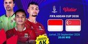 Head-to-Head Indonesia vs Singapura: Rekor 60 Pertemuan Jelang FIFA ASEAN Cup 2026 di Vidio Head-to-Head Indonesia vs Singapura: Rekor 60 Pertemuan Jelang FIFA ASEAN Cup 2026 di Vidio