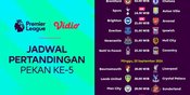 Jadwal Premier League 2026/27 Pekan Ke-5: Head-to-Head Beberapa Laga Menarik di Vidio Jadwal Premier League 2026/27 Pekan Ke-5: Head-to-Head Beberapa Laga Menarik di Vidio