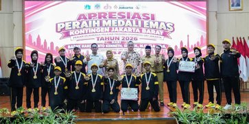 Jakarta Barat Juara Umum Popprov DKI 2026, Atlet Peraih Emas Dapat Bonus dari Bang Kent Jakarta Barat Juara Umum Popprov DKI 2026, Atlet Peraih Emas Dapat Bonus dari Bang Kent