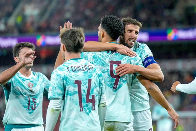 Prediksi Skor Portugal vs Norwegia Timnas Portugal merayakan gol Goncalo Ramos ke gawang Norwegia di ajang UEFA Nations League, Senin (28/9/2026) (c) Cornelius Poppe/NTB Scanpix via AP