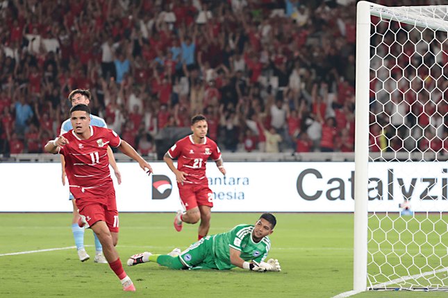 Bagaimana dengan Ragnar Oratmangoen? Selebrasi gol Ragnar Oratmangoen pada laga Timnas Indonesia vs Singapura di FIFA ASEAN Cup 2026 (c) Budy Santoso