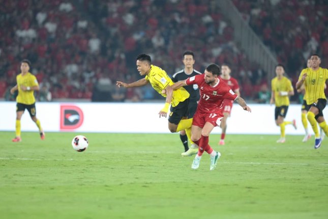 Babak Pertama Duel Timnas Indonesia vs Malaysia dalam laga kedua Grup A FIFA ASEAN Cup 2026, Senin (28/9/2026). (c) KLY/Budy Santoso