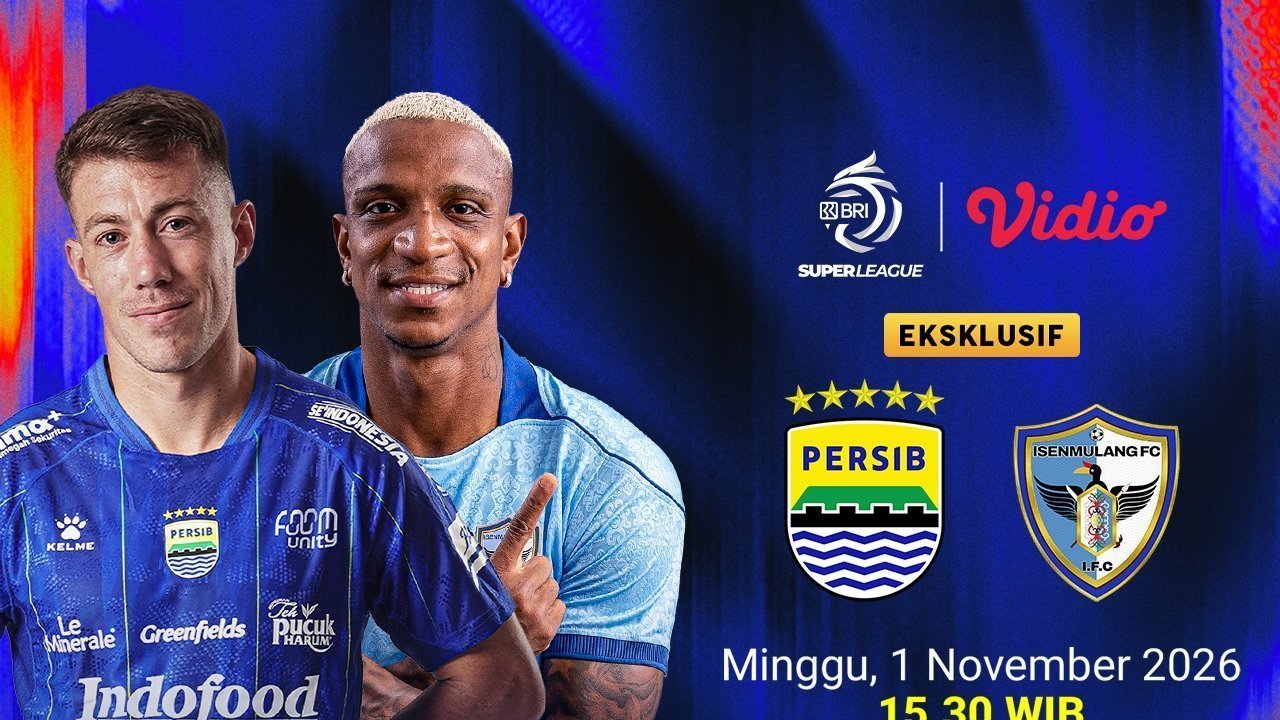 Eksklusif! Persib vs Isenmulang - BRI Super League 2026/27: Persaingan Klasemen dan Ambisi Persib di Vidio Eksklusif! Persib vs Isenmulang - BRI Super League 2026/27: Persaingan Klasemen dan Ambisi Persib di Vidio