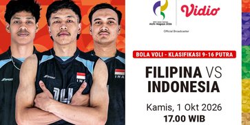 Nonton Asian Games 2026 Men's Volleyball: Indonesia Hadapi Filipina di Kualifikasi Tempat 9-16 di Vidio