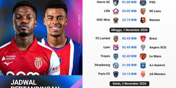 Jadwal Ligue 1 2026/27: Siapa yang Bisa Bikin Kejutan di Matchweek 9? Saksikan Hanya di Vidio Jadwal Ligue 1 2026/27: Siapa yang Bisa Bikin Kejutan di Matchweek 9? Saksikan Hanya di Vidio