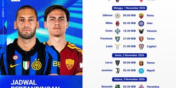 Streaming Serie A 2026/27: Siapa yang Paling Tertekan di Matchweek ke-10? Saksikan di Vidio Streaming Serie A 2026/27: Siapa yang Paling Tertekan di Matchweek ke-10? Saksikan di Vidio
