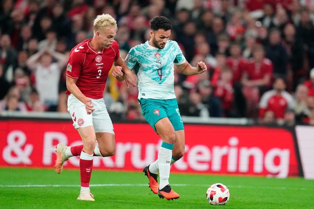 Head to Head Wales vs Denmark Pemain Denmark Oliver Provstgaard dan pemain Portugal Goncalo Ramos beraksi dalam pertandingan UEFA Nations League, Jumat (2/10/2026). (c) Liselotte Sabroe/Ritzau Scanpix via AP
