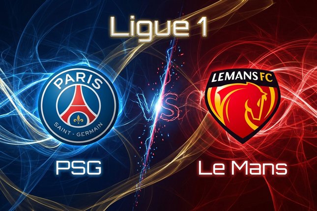 Ligue 1 / Liga Prancis : PSG vs Le Mans FC (c) AI/Gemini