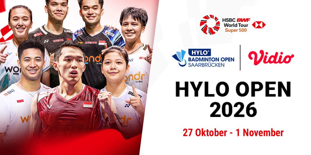 Jadwal Hylo Open 2026: Kesempatan Wakil Indonesia Unjuk Gigi di Turnamen Super 500 Saksikan di Vidio Jadwal Hylo Open 2026: Kesempatan Wakil Indonesia Unjuk Gigi di Turnamen Super 500 Saksikan di Vidio