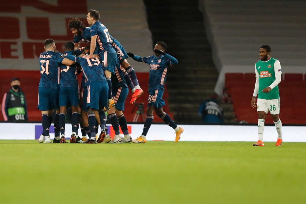Arsenal Menang Besar atas Rapid Vienna