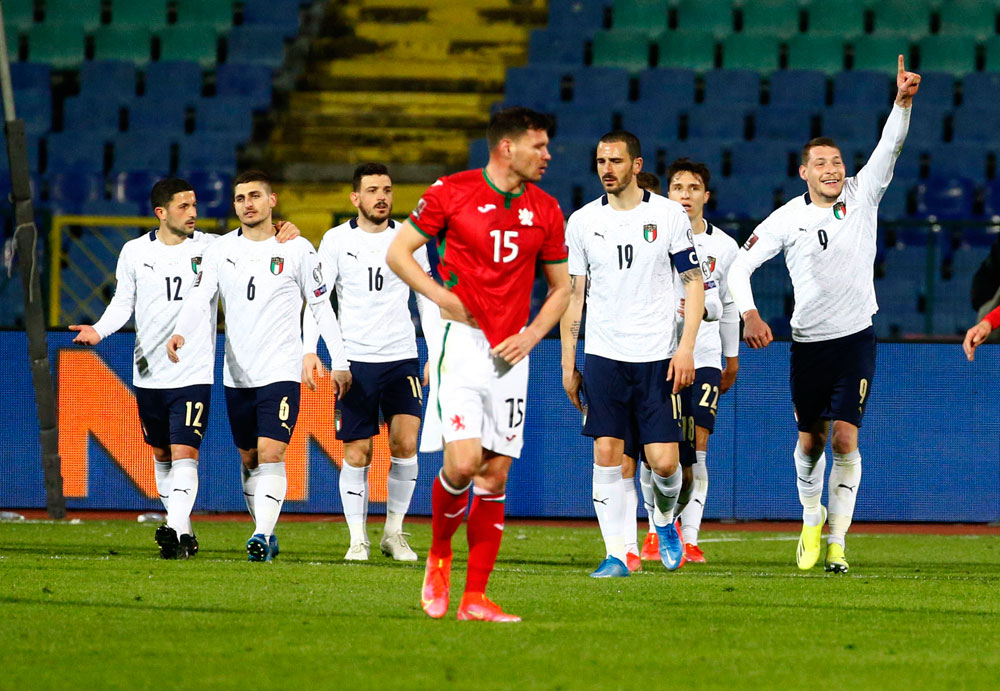 Kalahkan Bulgaria, Italia Masih Sempurna di Kualifikasi Piala Dunia 2022