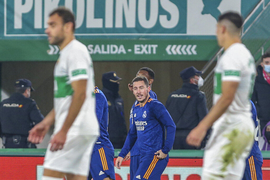 Copa del Rey: Real Madrid Susah Payah Kalahkan Elche, Eden Hazard jadi Pahlawan