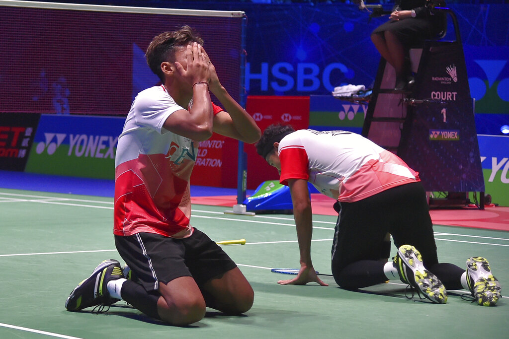 Pasangan Muda Bagas/Fikri Menuntaskan Debut Mereka dengan Gelar Juara All England 2022