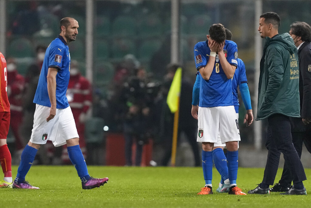 Ekspresi Kekecewaan Pemain Timnas Italia yang 2 Kali Absen di Piala Dunia Secara Beruntun