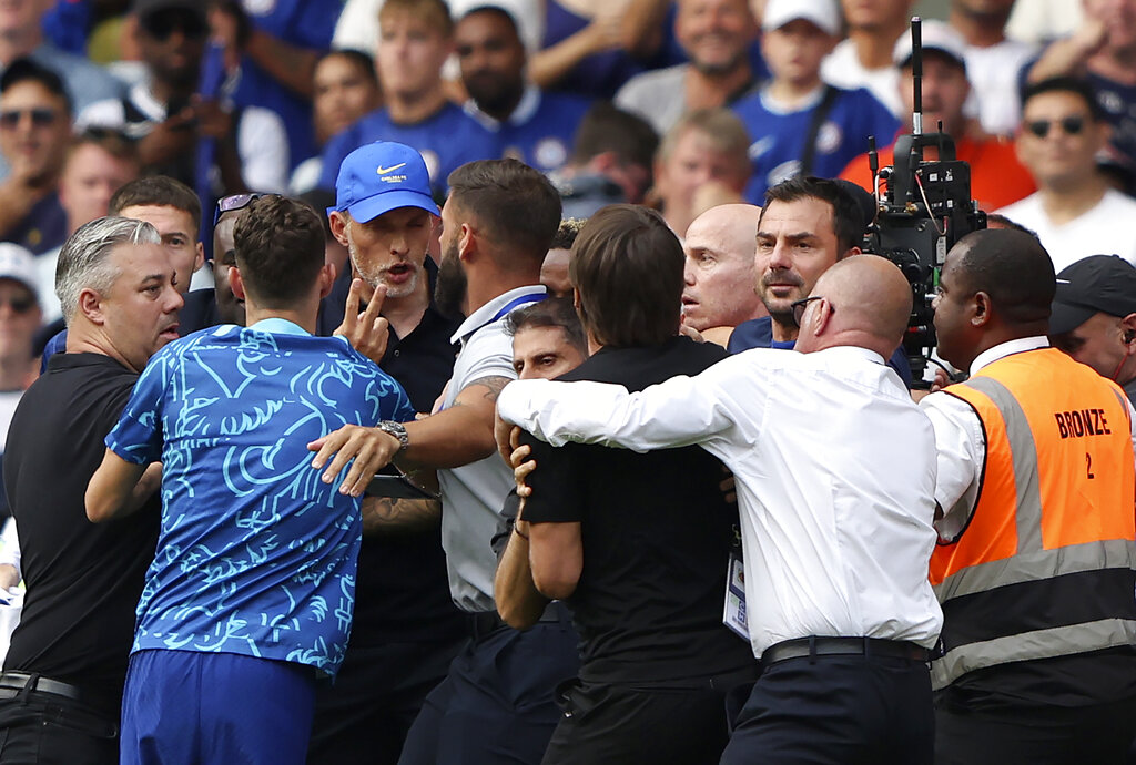 Antonio Conte dan Thomas Tuchel Terlibat Cekcok Usai Tottenham Hotspur Menyamakan Kedudukan di Menit Akhir