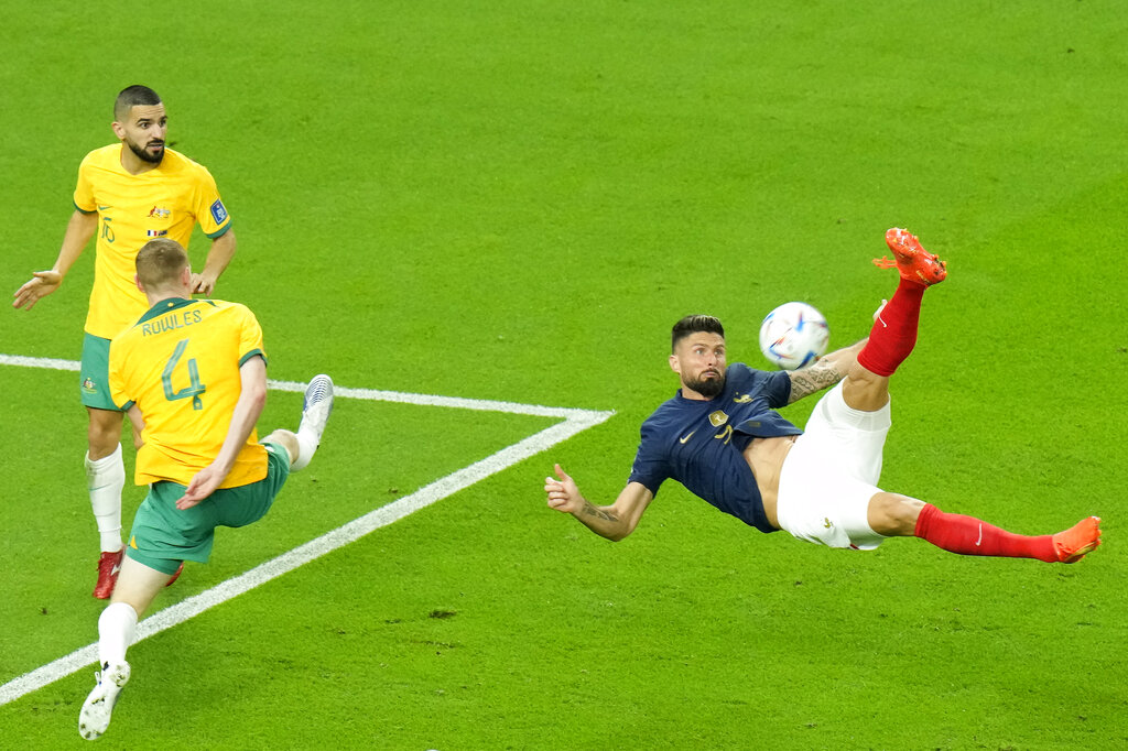 Aksi Ciamik Olivier Giroud Saat Membawa Prancis Gilas Australia di Piala Dunia Aksi Ciamik Olivier Giroud Saat Membawa Prancis Gilas Australia di Piala Dunia