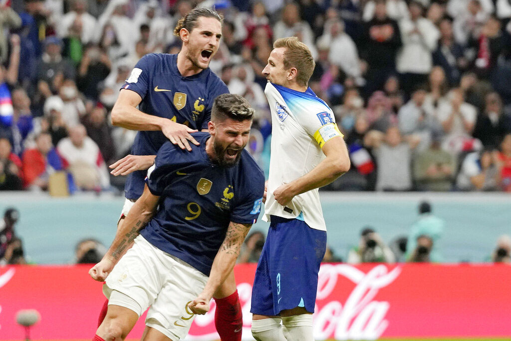 Momen Pemain Prancis Merayakan Kegagalan Penalti Harry Kane Momen Pemain Prancis Merayakan Kegagalan Penalti Harry Kane