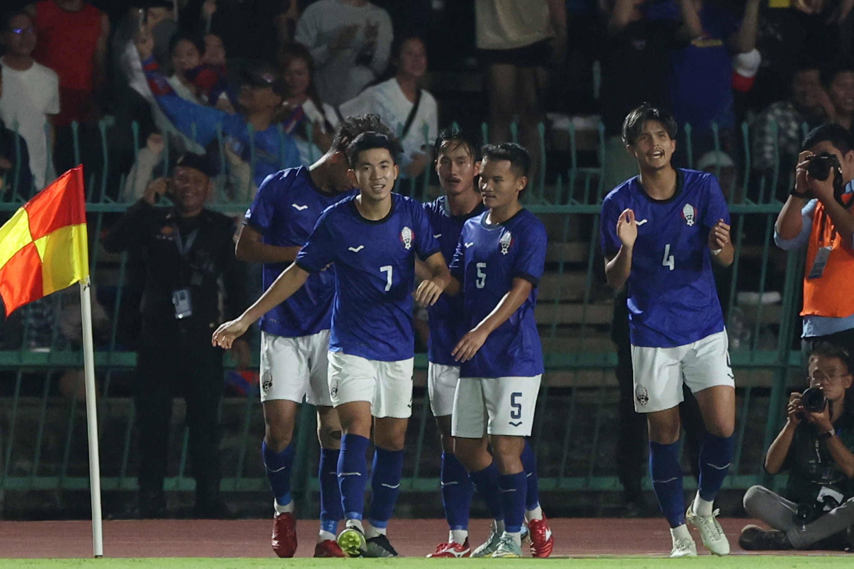 Aksi Pemain Lapis Kedua Timnas Indonesia U-22 saat Melawan Kamboja
