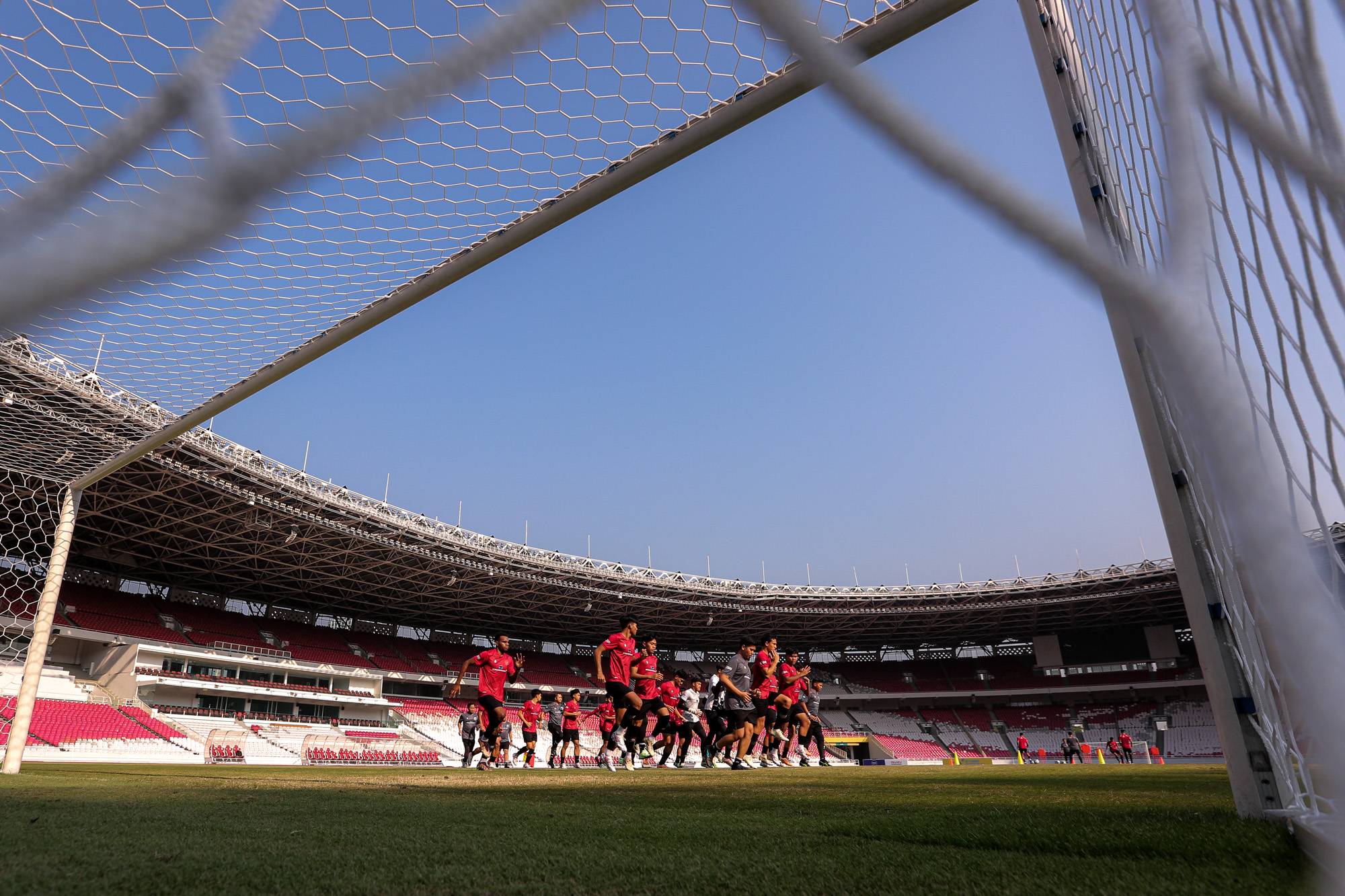 Suasana Gembira Latihan Timnas Indonesia U-17 Jelang Piala Dunia U-17 di Stadion Utama Gelora Bung Karno