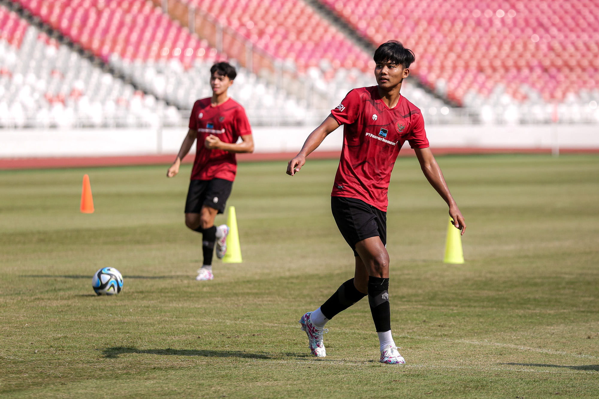 Suasana Gembira Latihan Timnas Indonesia U-17 Jelang Piala Dunia U-17 di Stadion Utama Gelora Bung Karno