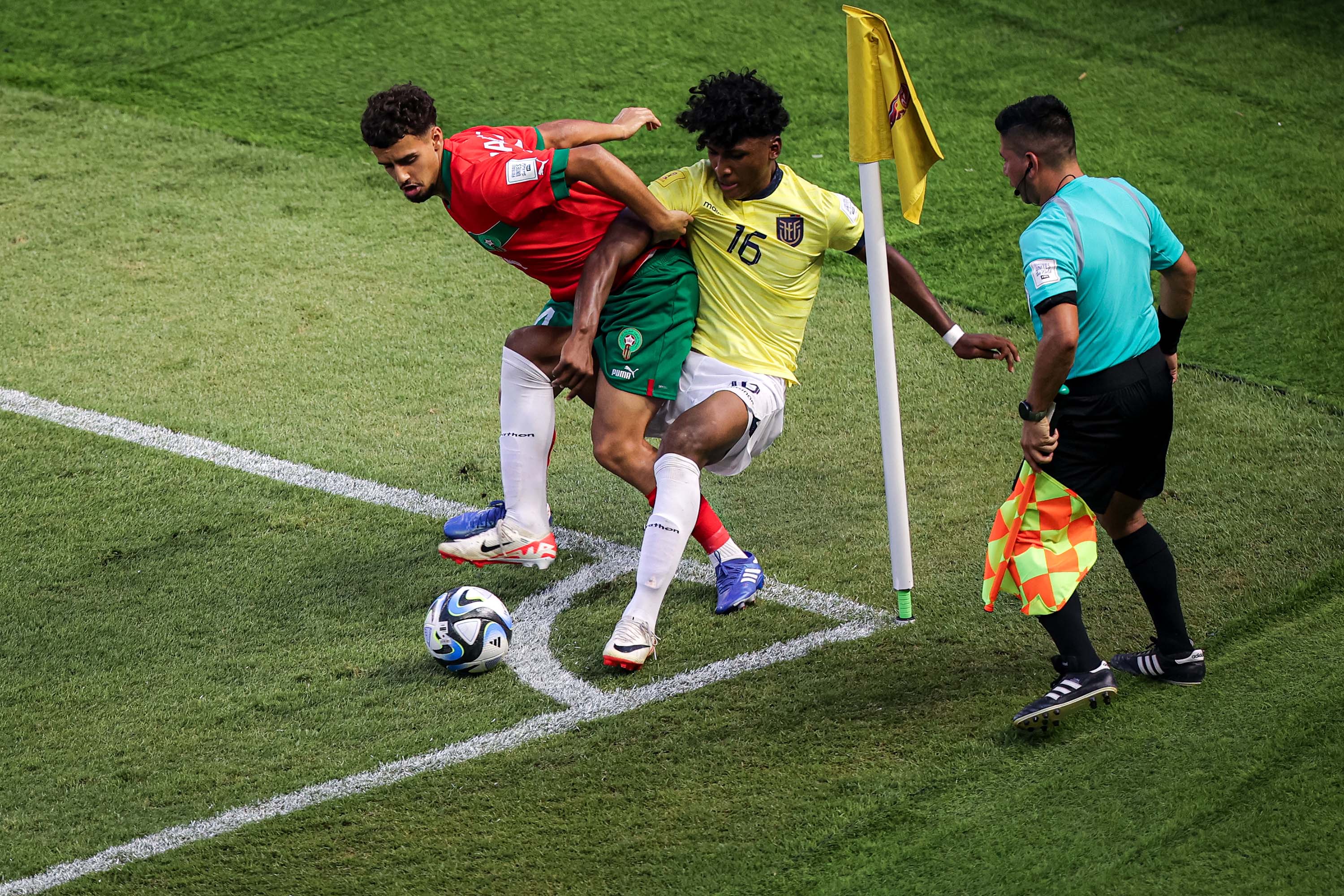 Aksi Timnas Maroko U-17 saat Melawan Timnas Ekuador U-17 di Piala Dunia U-17 2023