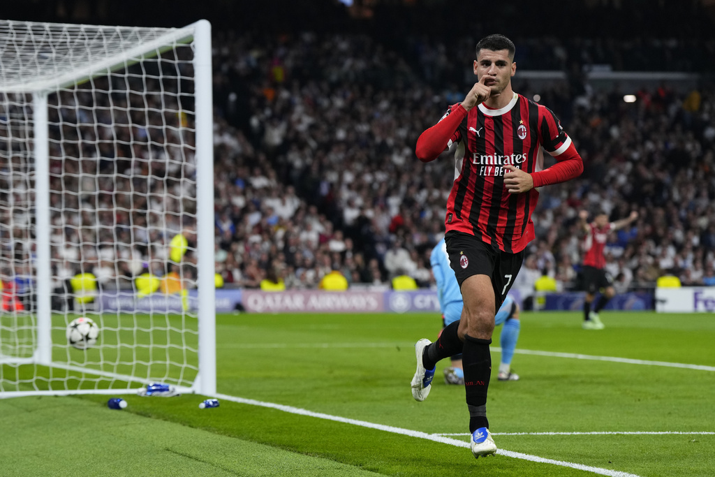 Pesta AC Milan di Markas Real Madrid