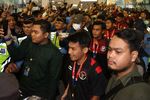 Sambutan Meriah saat Timnas Indonesia U-22 Tiba di Tanah Air