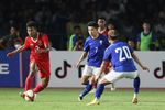 Aksi Pemain Lapis Kedua Timnas Indonesia U-22 saat Melawan Kamboja