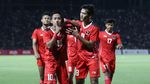 Aksi Pemain Lapis Kedua Timnas Indonesia U-22 saat Melawan Kamboja