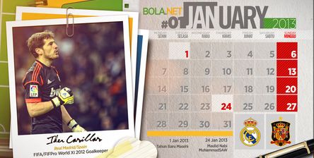 Iker Casillas Kalender Januari