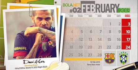 Dani Alves Kalender Februari