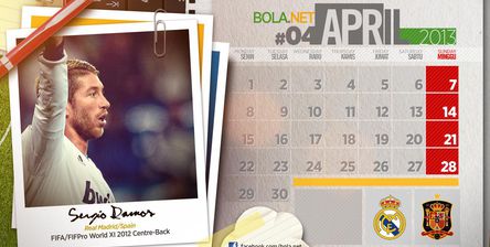 Sergio Ramos Kalender April