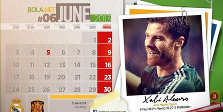 Xabi Alonso Kalender Juni