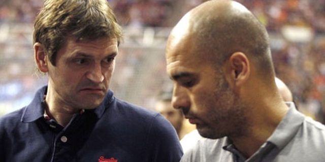 Tim Guardiola Kalahkan Tim Vilanova di Partai Amal Tim Guardiola Kalahkan Tim Vilanova di Partai Amal