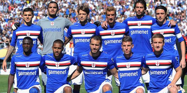 Nomor Punggung Skuad Sampdoria Musim 2012/13