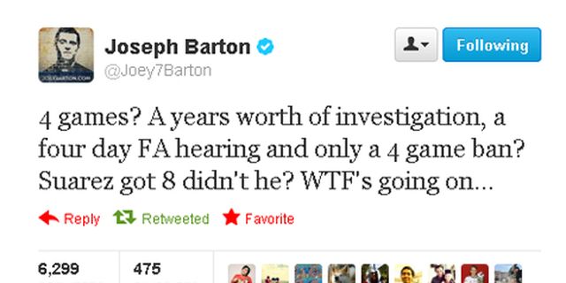 Barton Kecam Putusan FA Terkait Hukuman Terry Barton Kecam Putusan FA Terkait Hukuman Terry